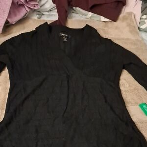 Style & Co. Black Crew Neck Sweater